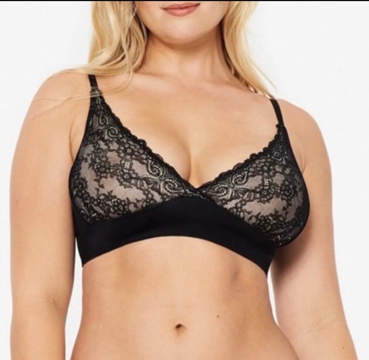 NWOT! Ruby Ribbon Lace Second Skin Demiette Black Sz 36 Style #1776