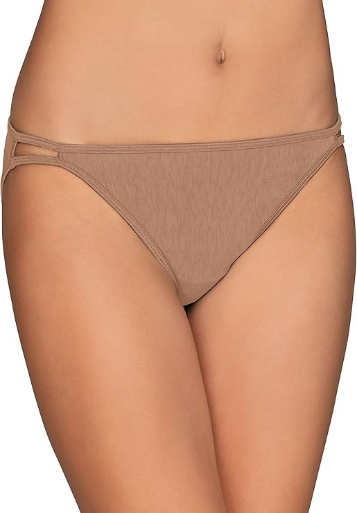 4 pairs VANITY FAIR String Bikini ILLUMINATION 18108 Panty Solid Colors 6 / M