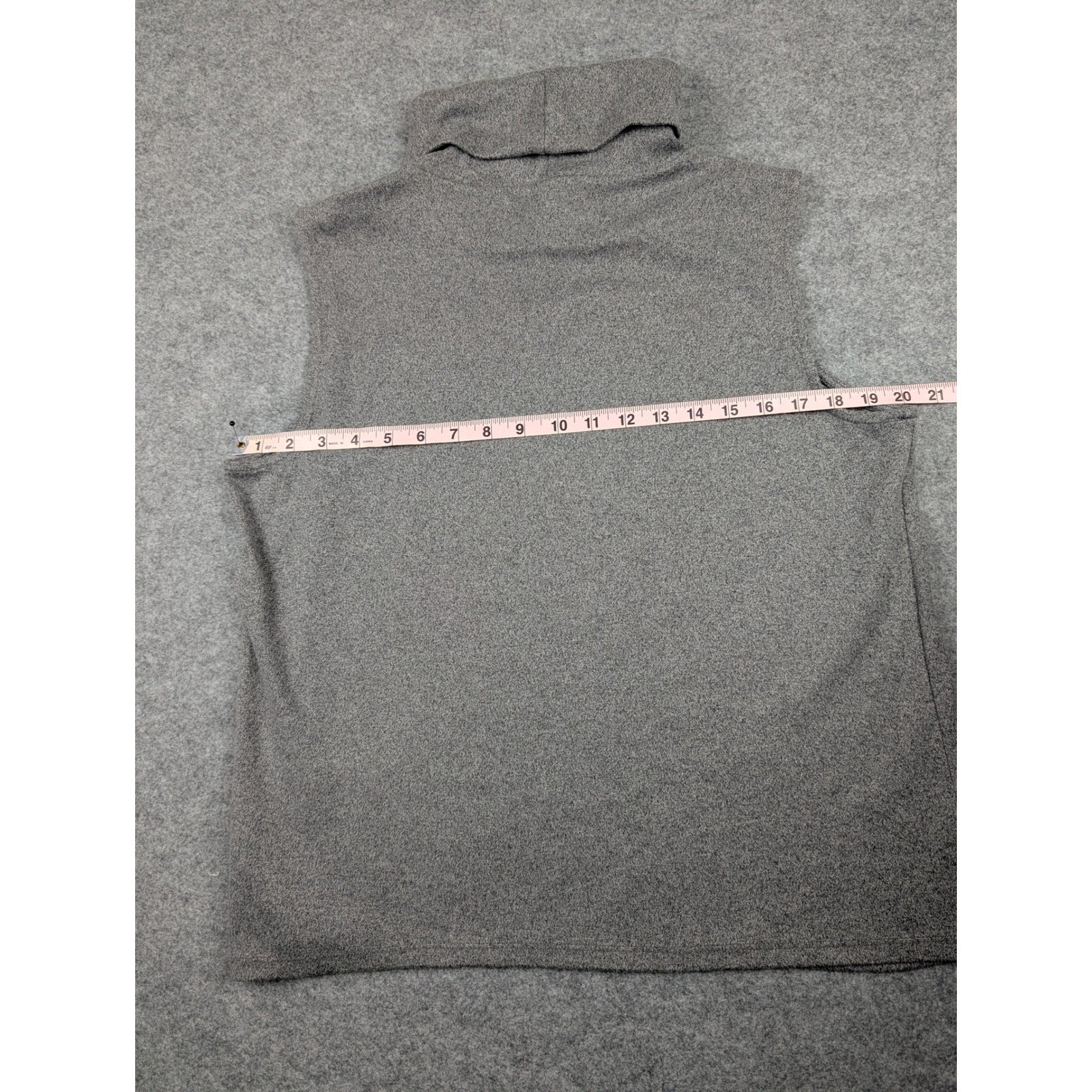 Simply Vera Vera Wang Womens Gray Sleeveless Turtleneck Knit Top Size Large