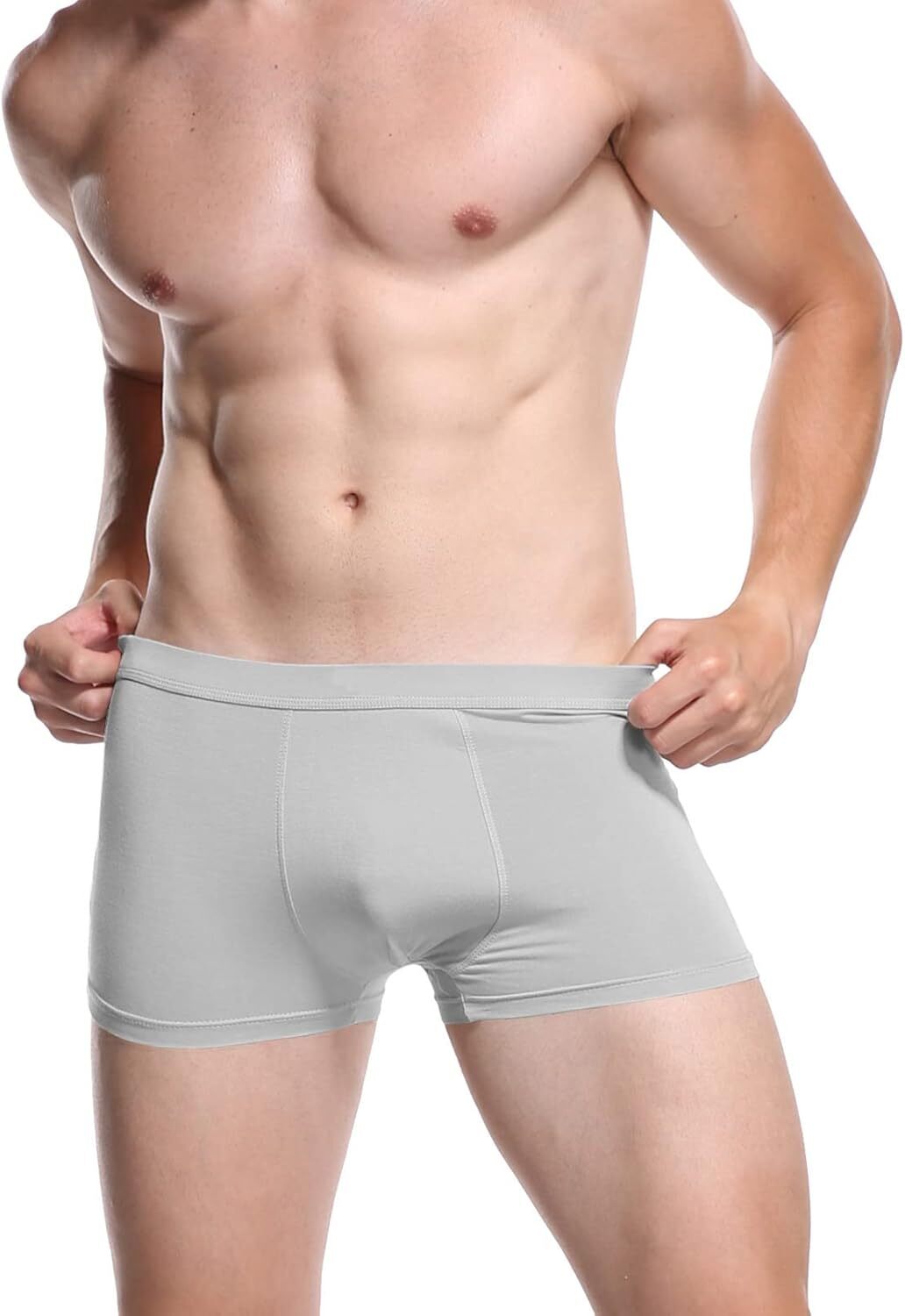Men’s Underwear Soft Bamboo Viscose Boxer Briefs Stretch Trunks Pack
