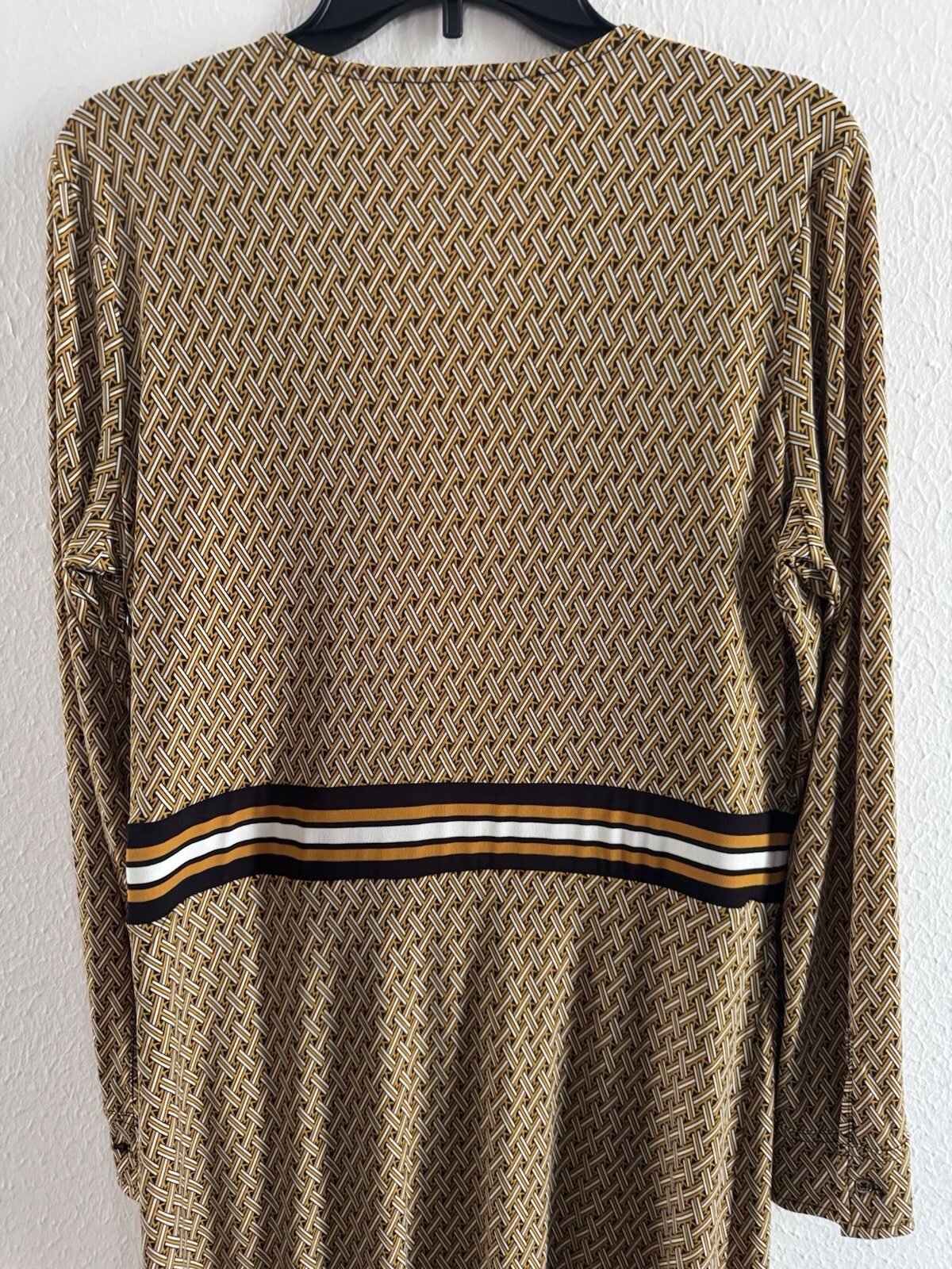 Michael Kors dress Border Print Faux Wrap Dress Marigold logo 2025 collection L