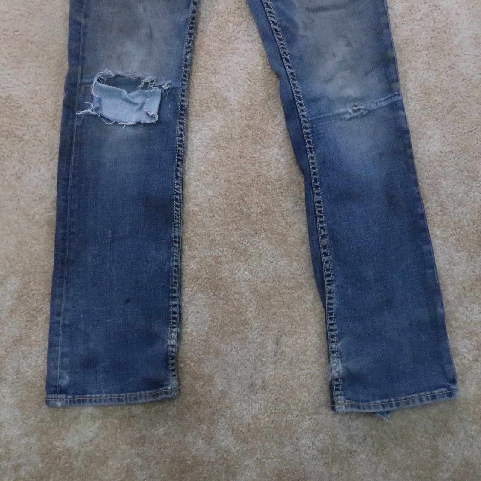 BKE Buckle Aiden Straight leg Jeans Men’s 28×32 Blue Stretch Denim Distressed