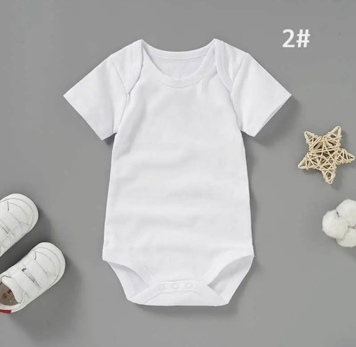 Gerber Baby Onesie Bodysuit 0-3M 100% Cotton SS Solid Snap Round Neck