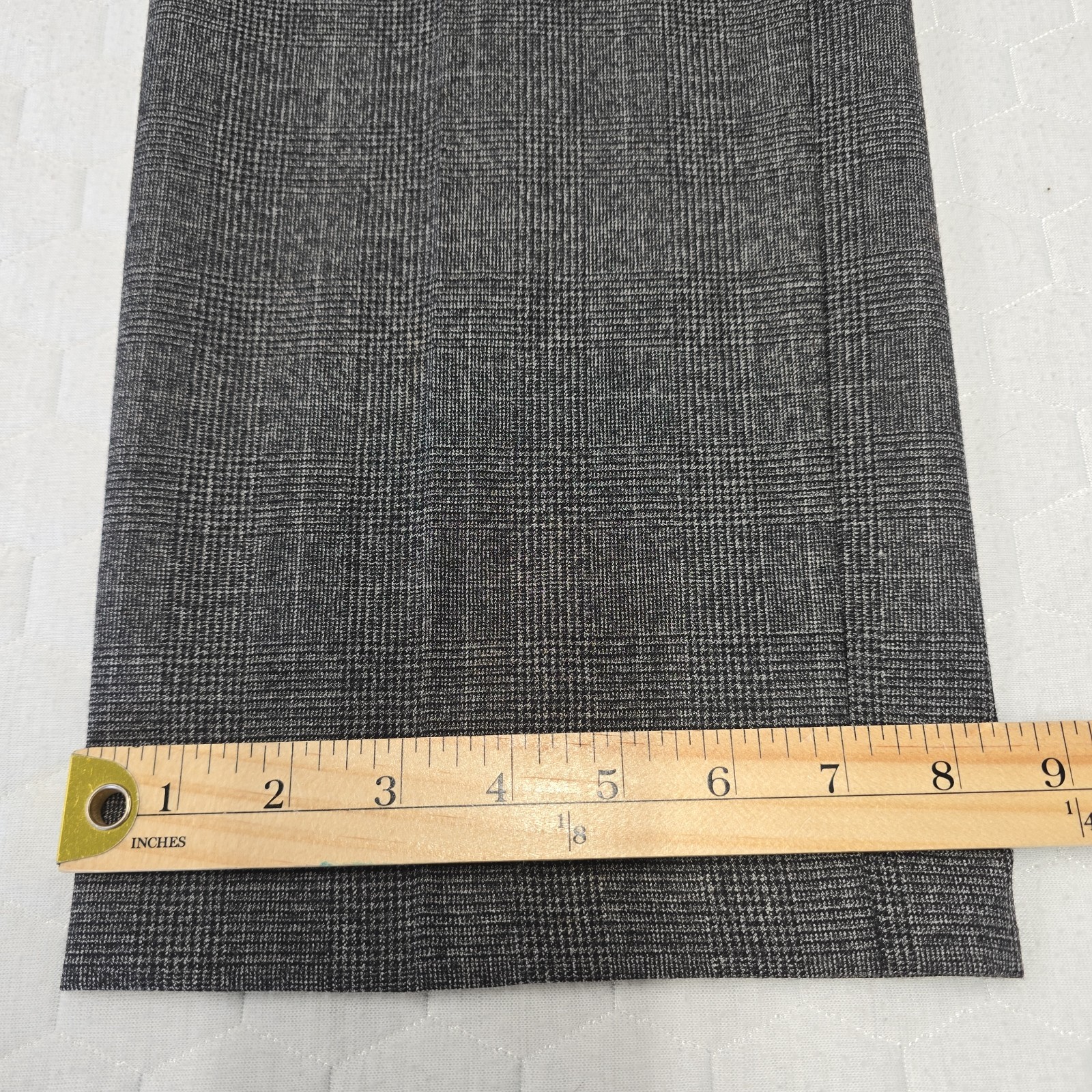 John Varvatos USA Luxe Wool Blend Grey Plaid Dress Pants Trousers Men’s 34×33.5