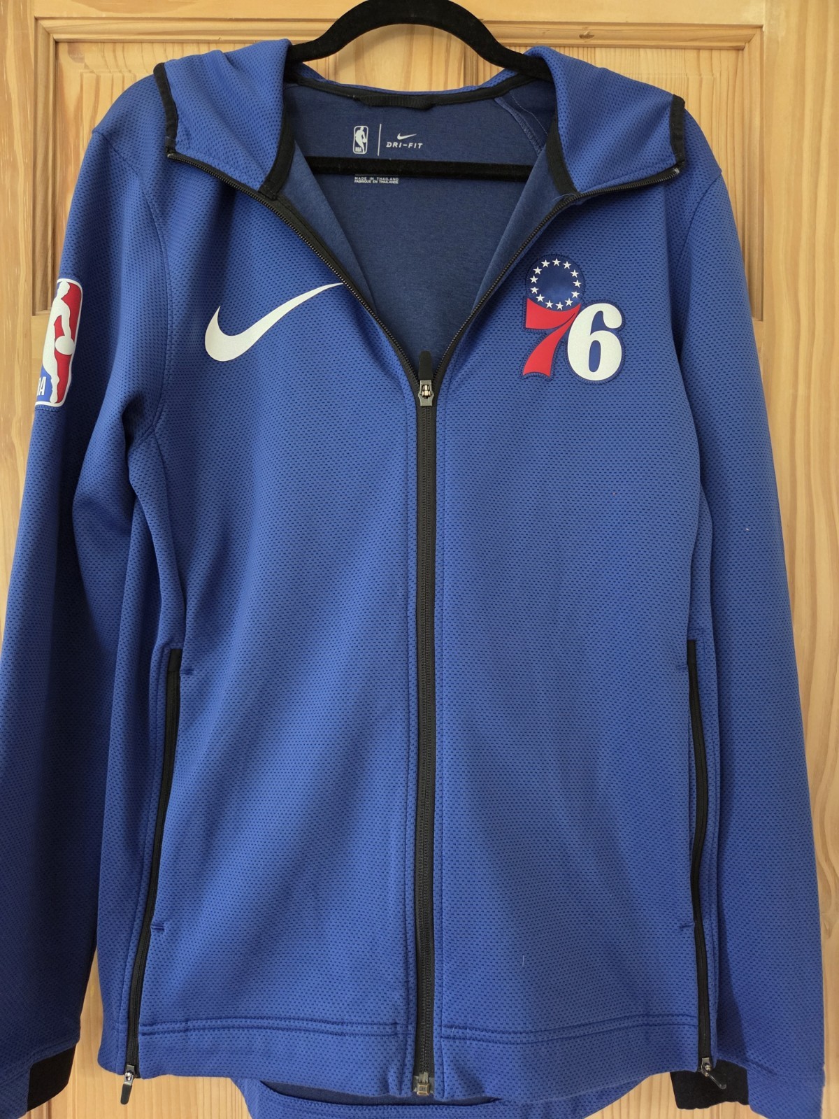 Nike Philadelphia 76ers NBA Showtime Therma Flex Full-Zip Hoodie Blue Men’s S