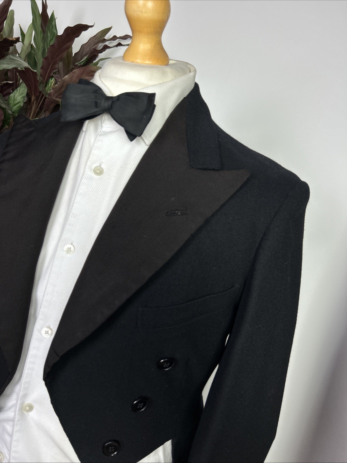 Bespoke White Tie Tailcoat Suit (38R) Handmade Dinner Savile Row Antique Vintage