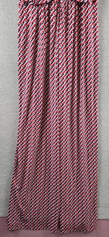 Vince Camuto Twist-Front Cap-Sleeve Jumpsuit Women’s M Red Multi Zipper Closure