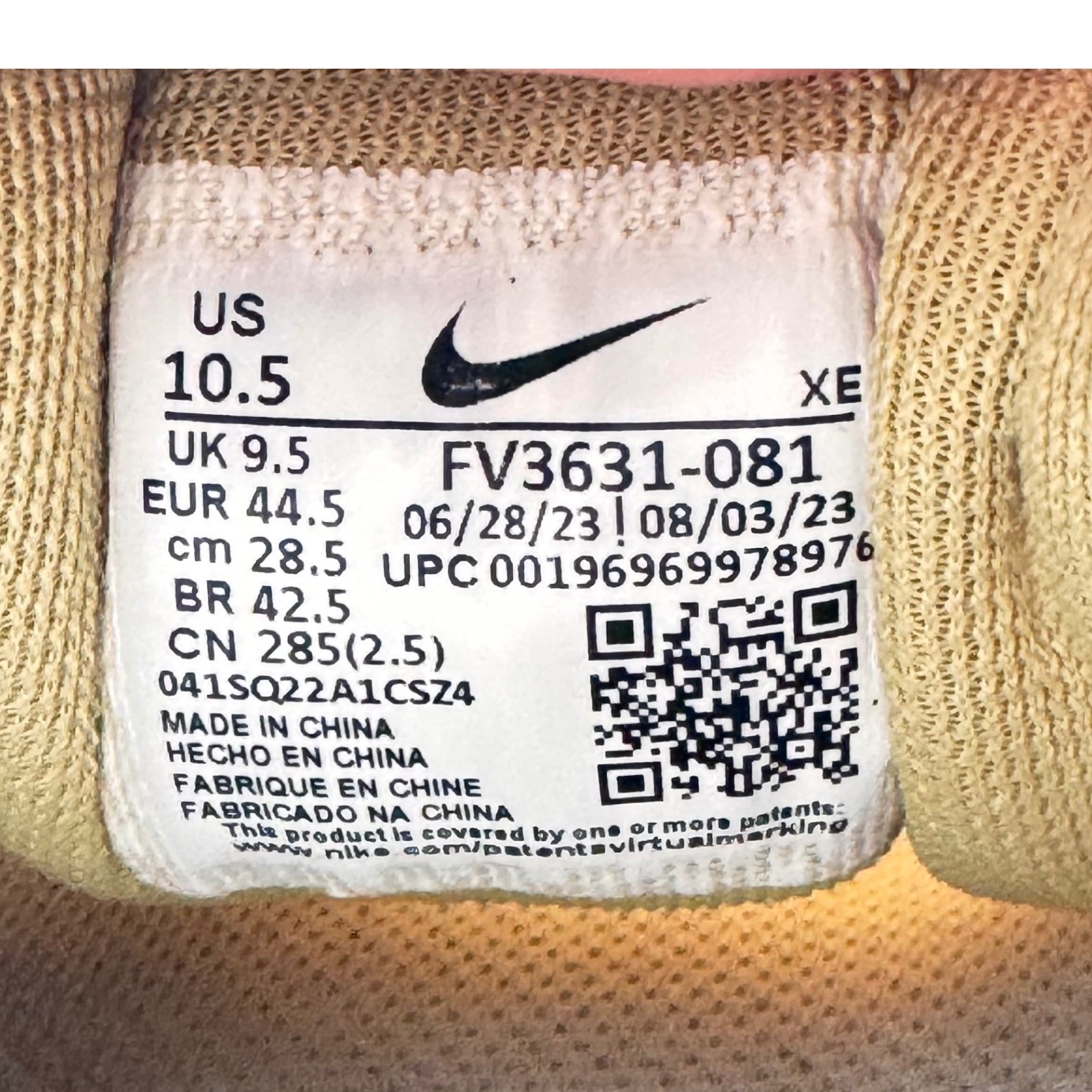 Nike Air Zoom Pegasus 40 Mens 10.5 Sail Noble Green Wildflowers FV3631-081