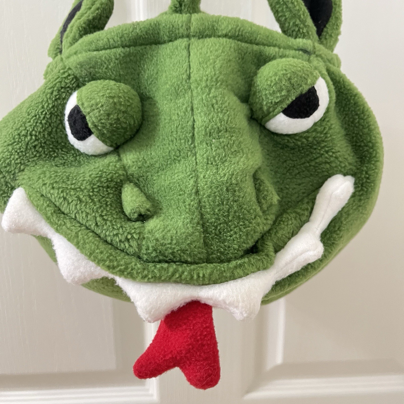 Pottery Barn Kids Green Dragon Puffy Halloween Trick or Treat Bag Fleece Plush