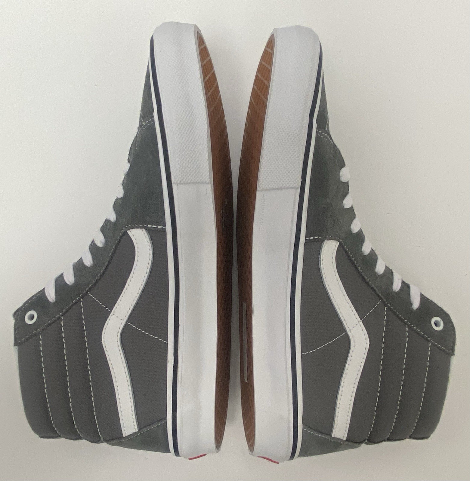 VANS M13 SKATE Sk8 Hi Pop Cush Dura Cap Gray White Skate Shoes New!