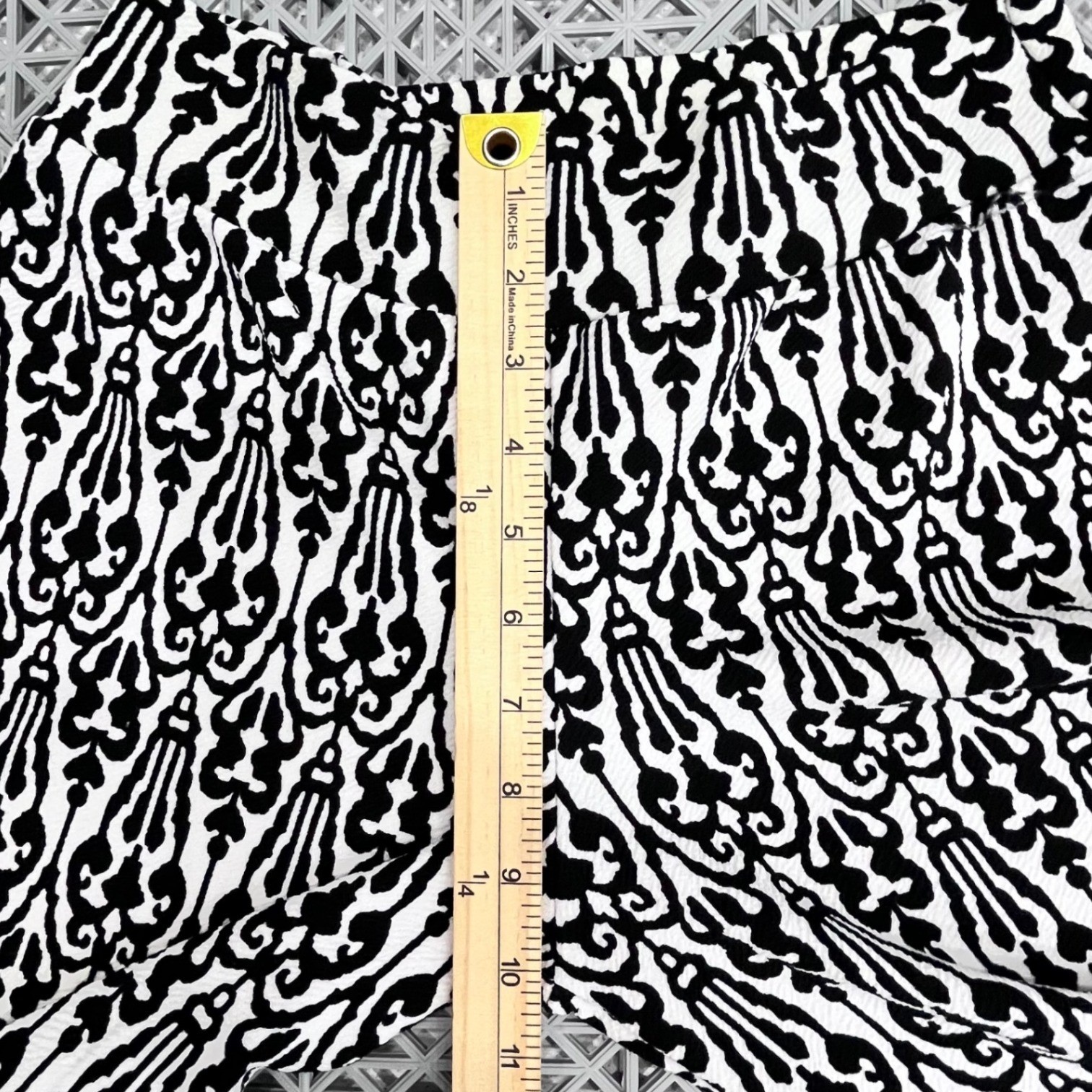 Lime N Chili Palazzo Pants Womens Small Black White Damask Wide Leg Boho Retro