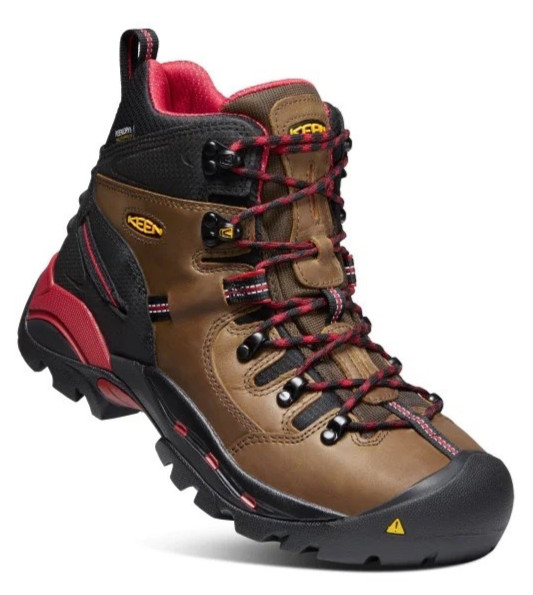 Keen Pittsburgh Steel Toe 6″ Waterproof Boot Bison Brown 1007024 Retail $214.99