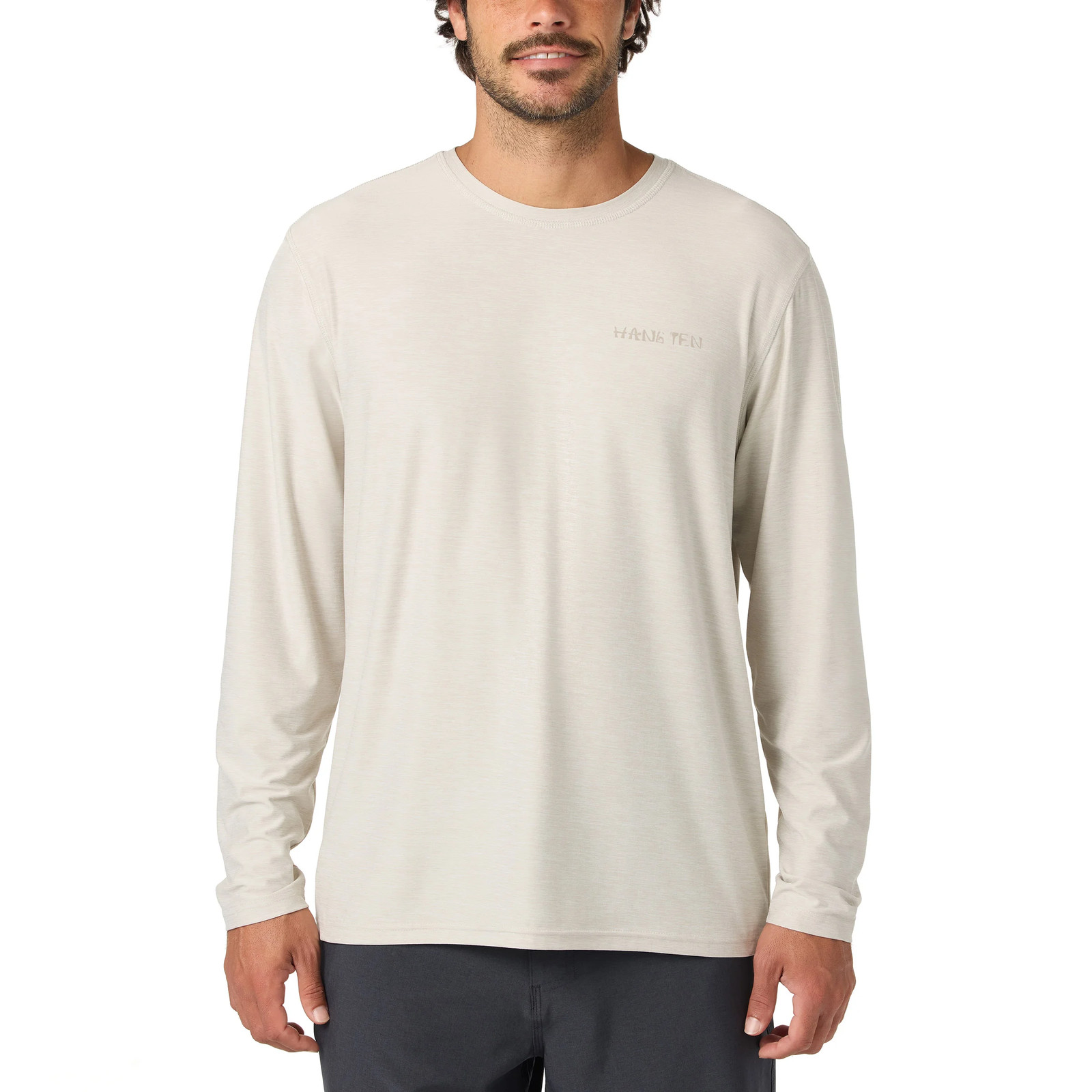 Hang Ten Men’s Long Sleeve Sun Tee Regular Fit Quick Dry UPF 50