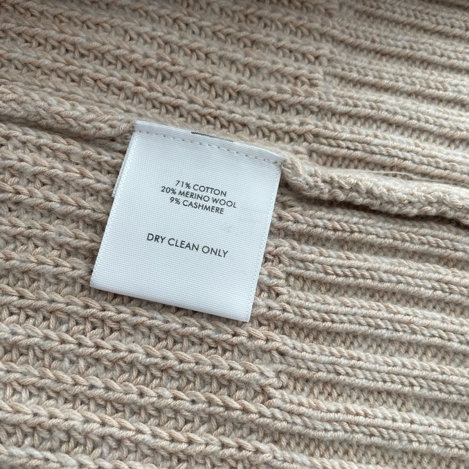 RRP US$395 White + Warren cotton wool cashmere blend coatigan ivory marl NWT L