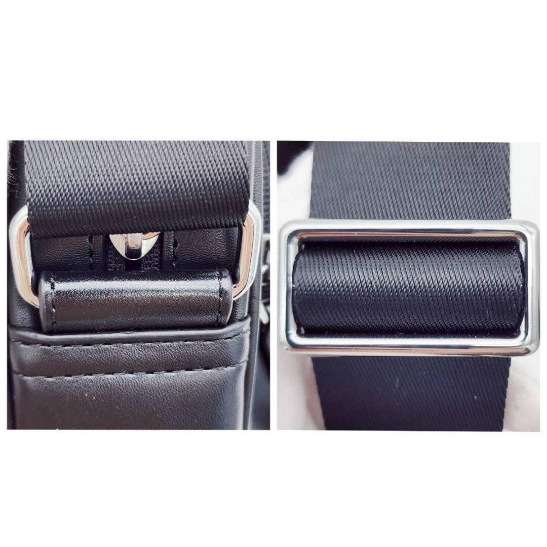 Michael Kors MK Signature Black PVC Crossbody Shoulder Bag Adjustable Strap