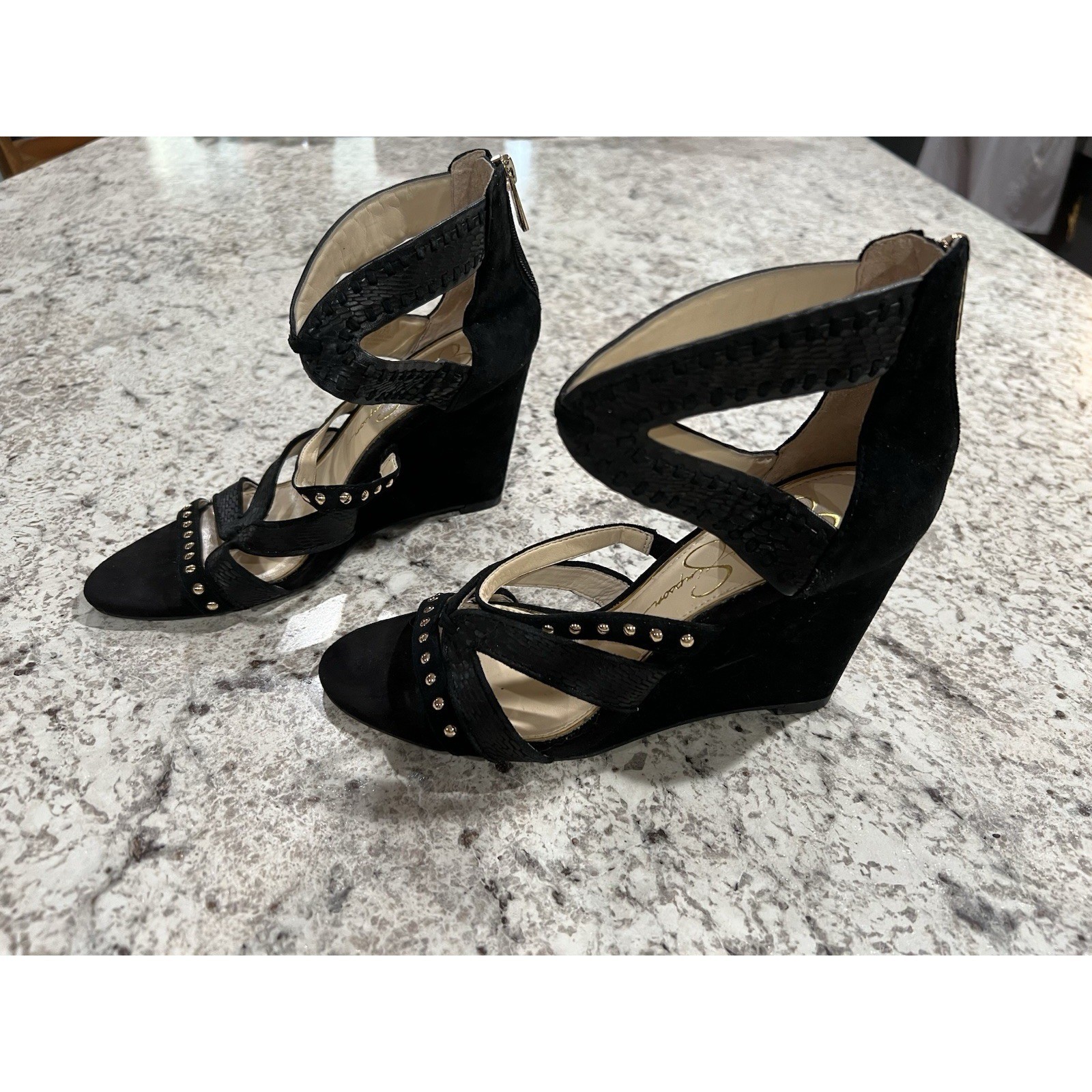 Black Jessica Simpson Women’s Wedge Heels Size 7.5