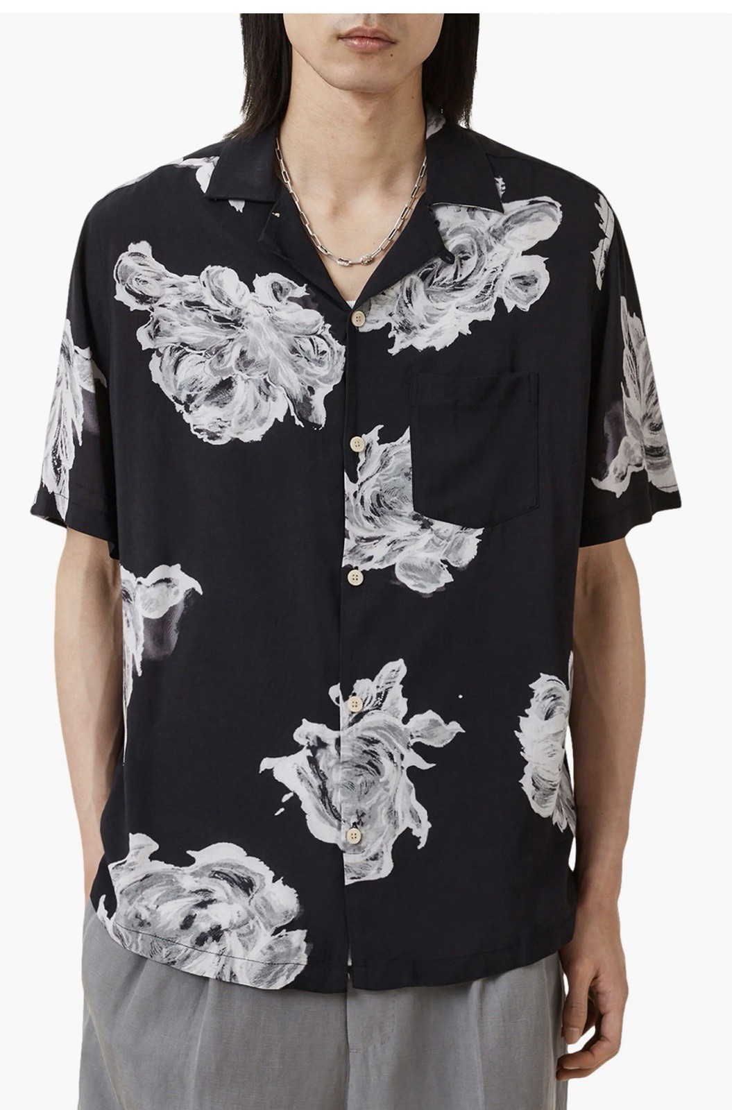 Gallica Short Sleeve Camp Shirt AllSaints Size Large Relax Fit