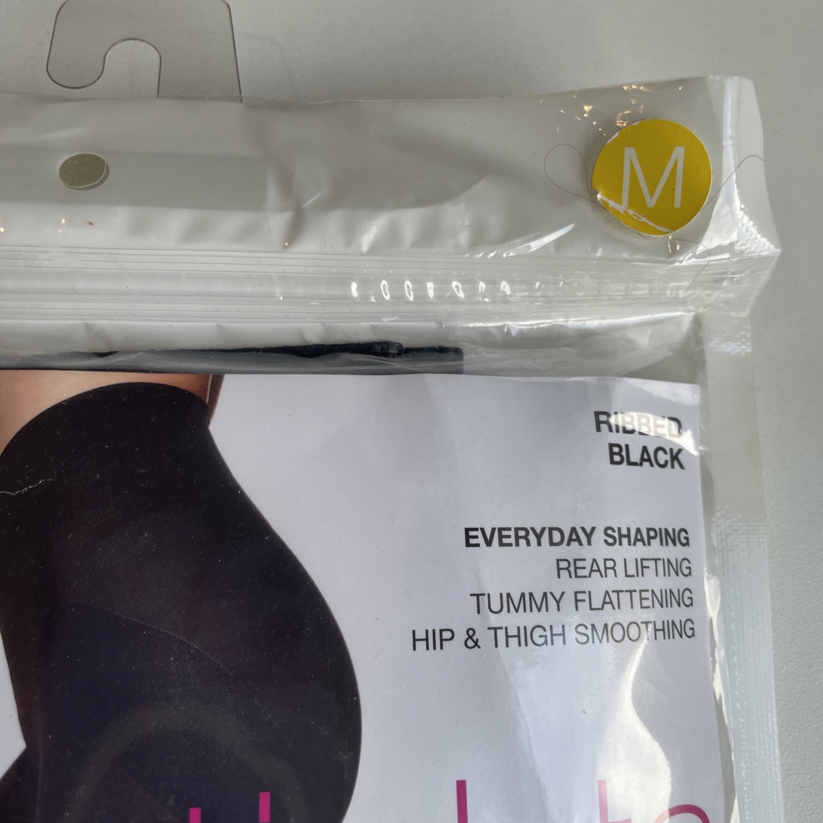 2 Shapeing Tights Shapewear Size M Nude Black Smoothes Shapes Tummy Control NEW