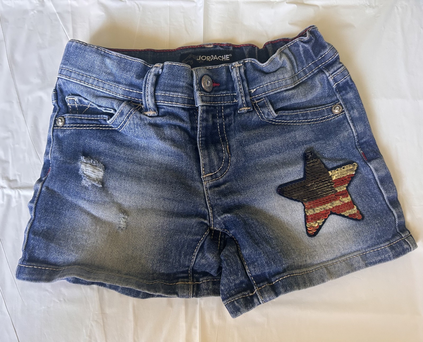 Girls shorts size 6 denim, preowned