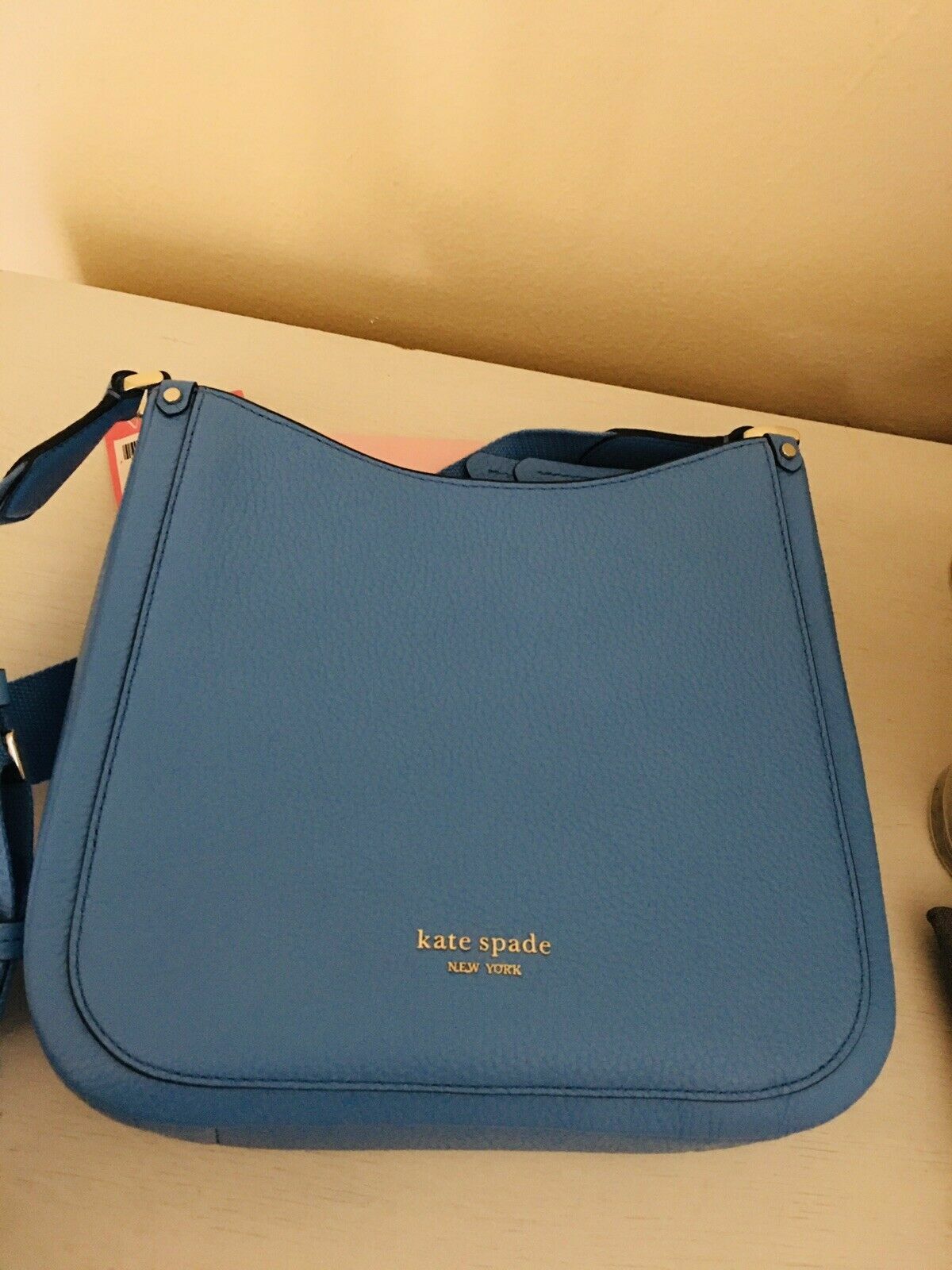 Kate Spade Roulette Messenger Bright Blue Leather Crossbody PXR00329 NWT $228 FS