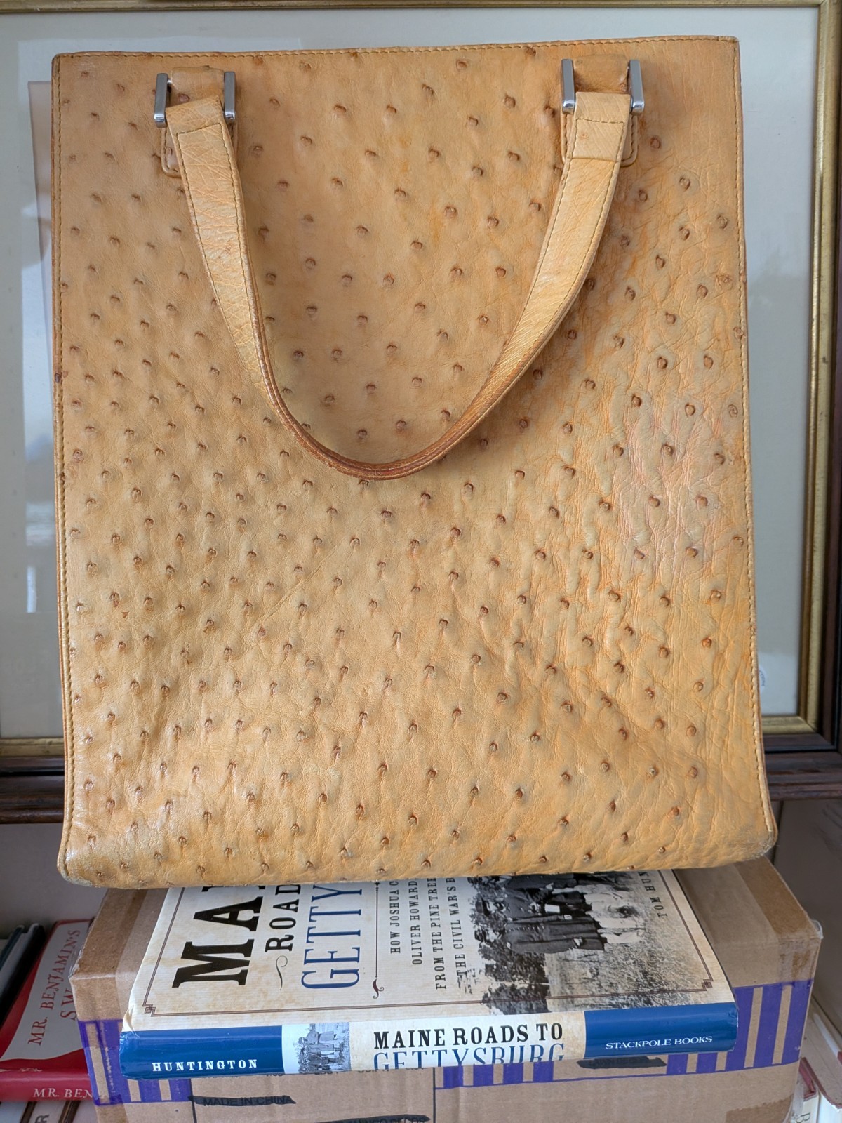 This BRIONI OSTRICH TOTE is a BEAST