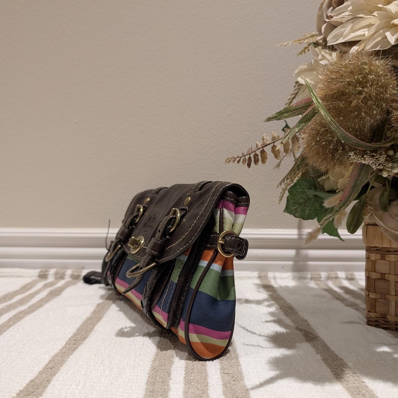 Coach Limited Edit Bag Y2k 65th Anniversary Legacy Wool Striped Ovs Large Clutch