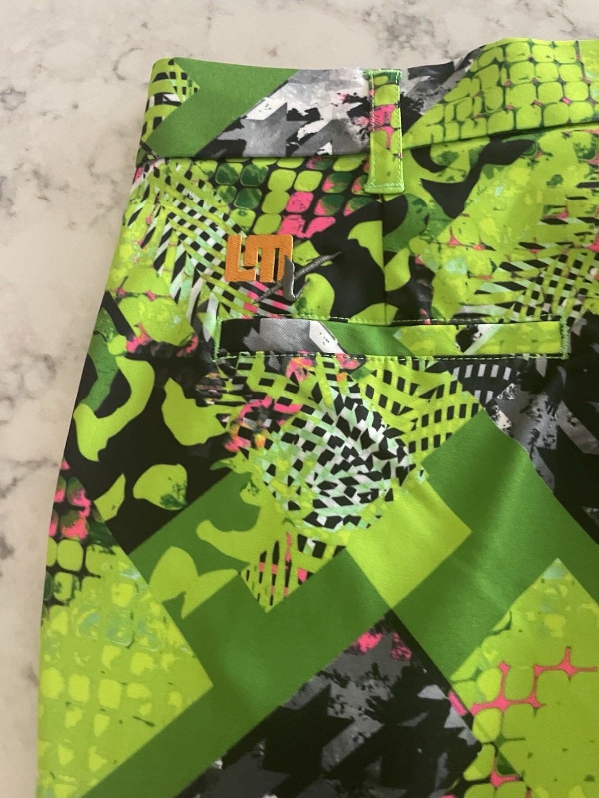 Loudmouth Shorts Mens 32 Golf Performance Preppy Green