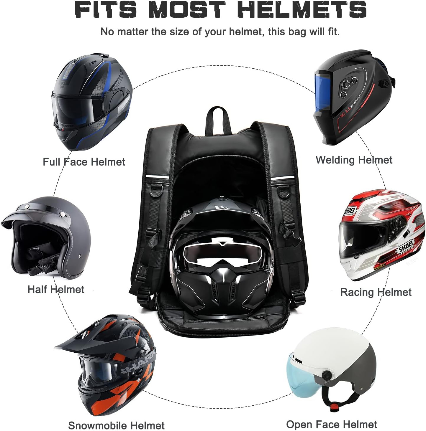 Motorcycle Backpack, Motorcycle Backpacks for Men and Women, Waterproof Motorcyc