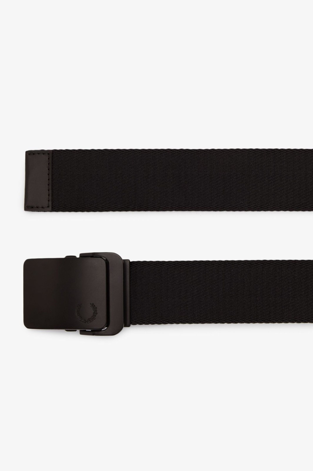 🔵 Fred Perry Solid Black Bandage Belt Mens SS26