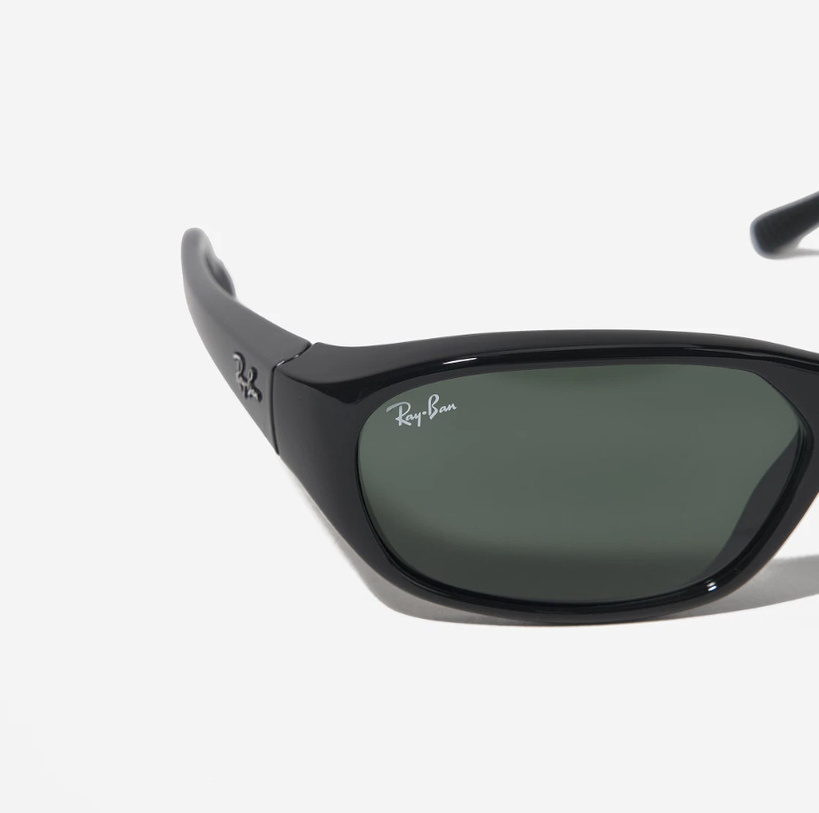 Ray-Ban DADDY-O II Polished Black Frame Green Classic G-15 Lenses