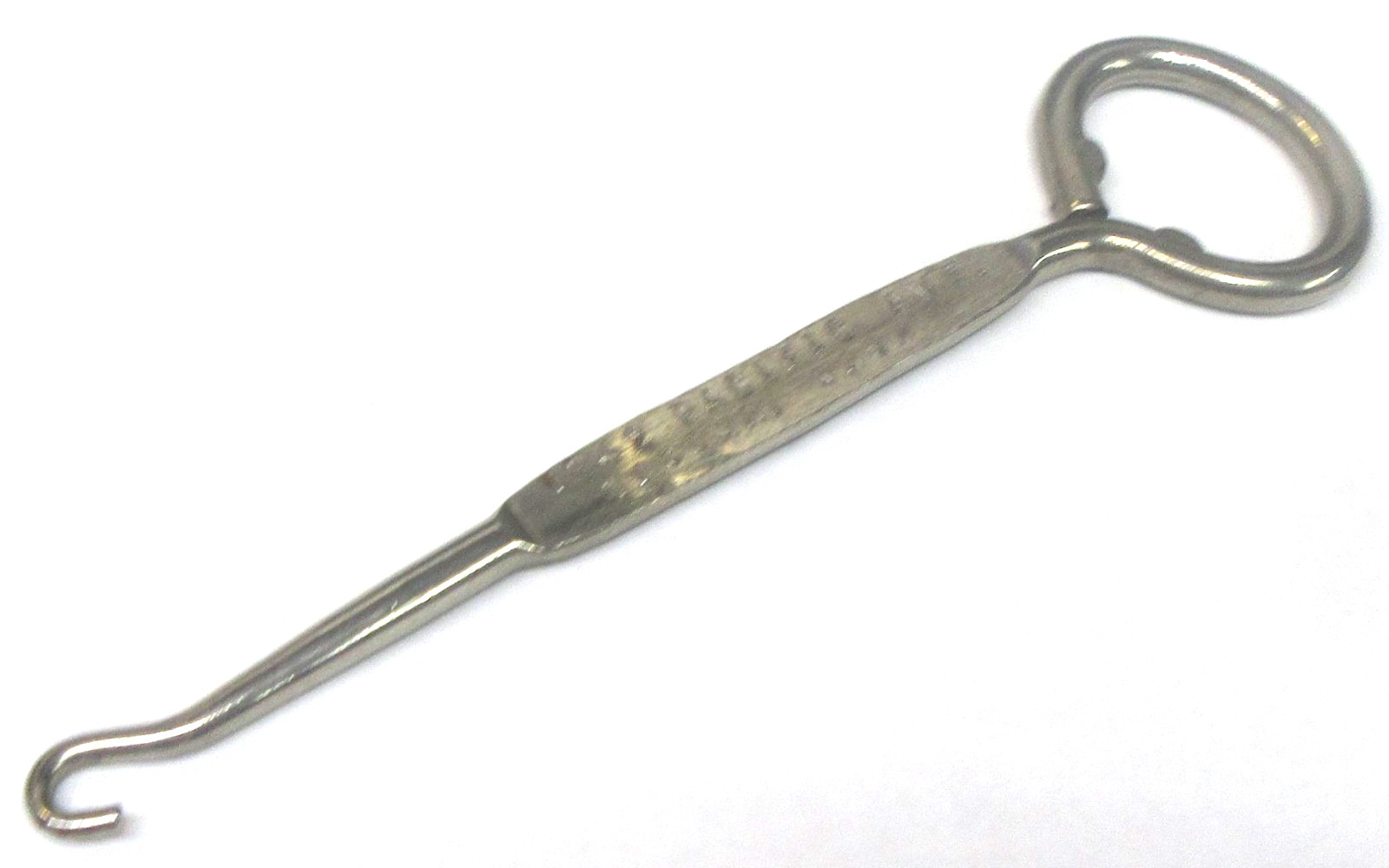 early PESSEMIER BROS. Tacoma Washington Shoe Button Hook buttonhook OPENER *