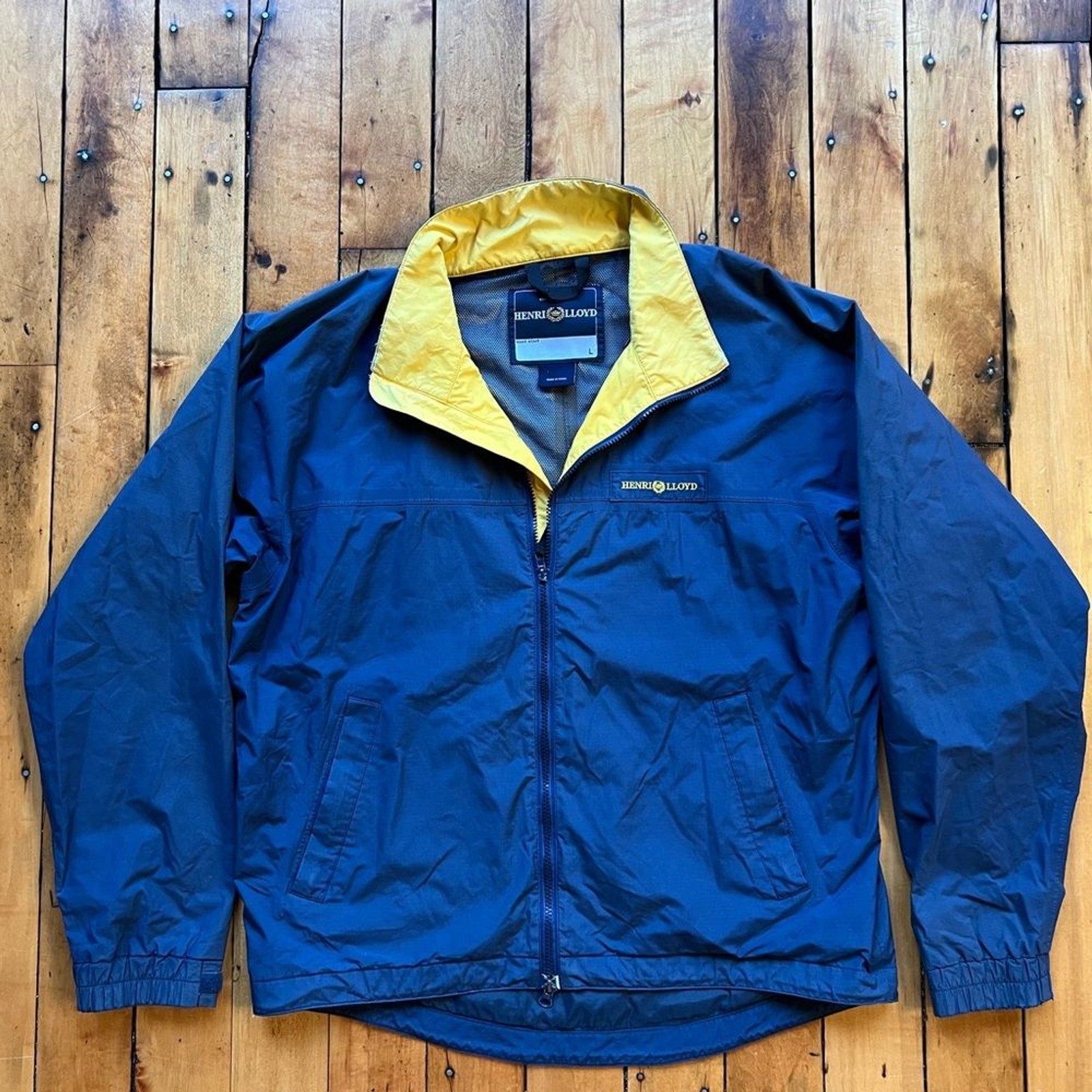 Henri Lloyd Men’s Large Sailing Jacket Navy Mesh Lined Windbreaker Nautical