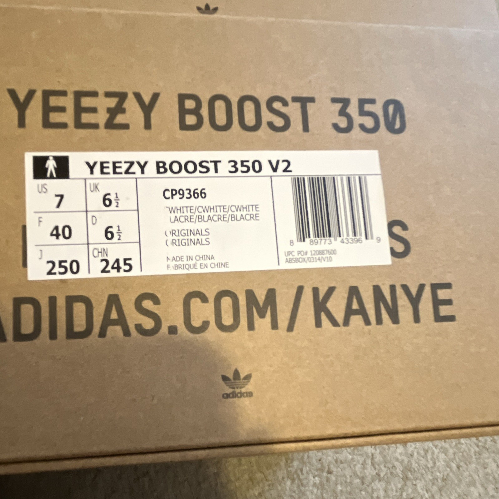 EMPTY BOXS adidas Yeezy Boost 350 V2 Zebra White/Core Black/Red 2017 EMPTY BOXS