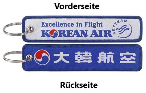 Korean Air Airlines Keyring Keychain Approx 13cm x 3cm