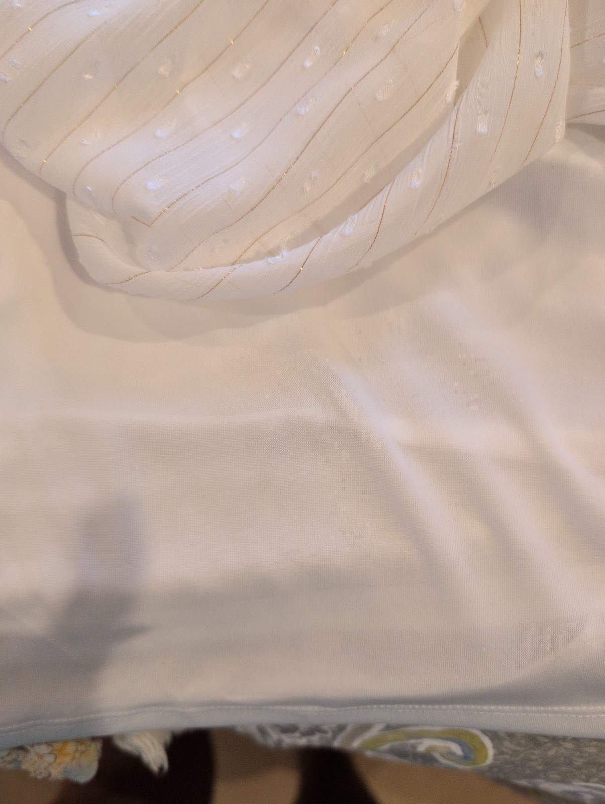 Blouseology Ivory, Chiffon, Lined, Fly Away Top 1X NWOT
