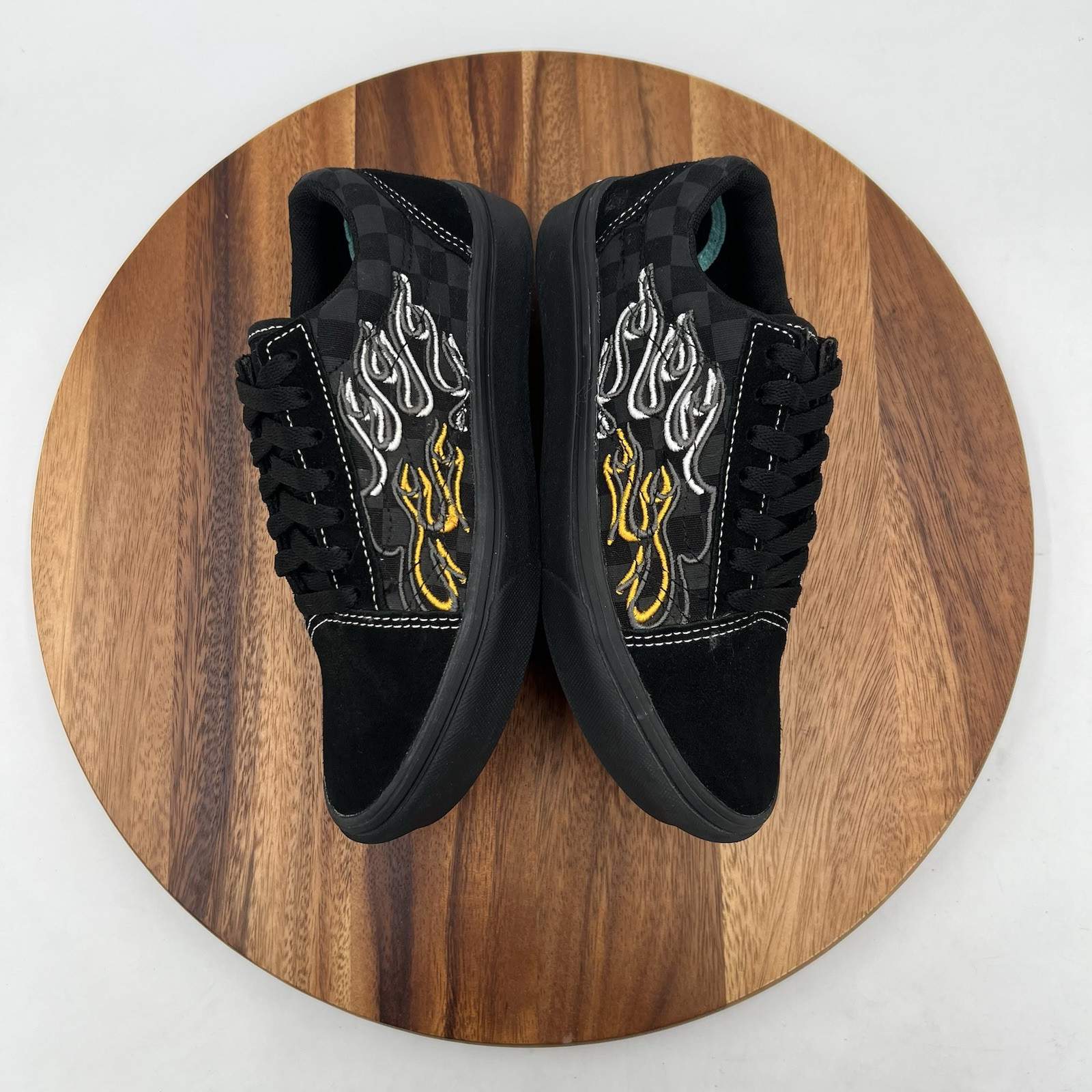 Vans Mens ComfyCush Old Skool ‘ignition’ Black Sneakers Shoes USw’s:5.5/USm’s:4