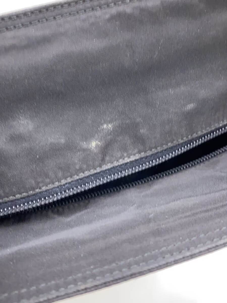 PRADA Triangle Logo Plate Handbag Nylon Black