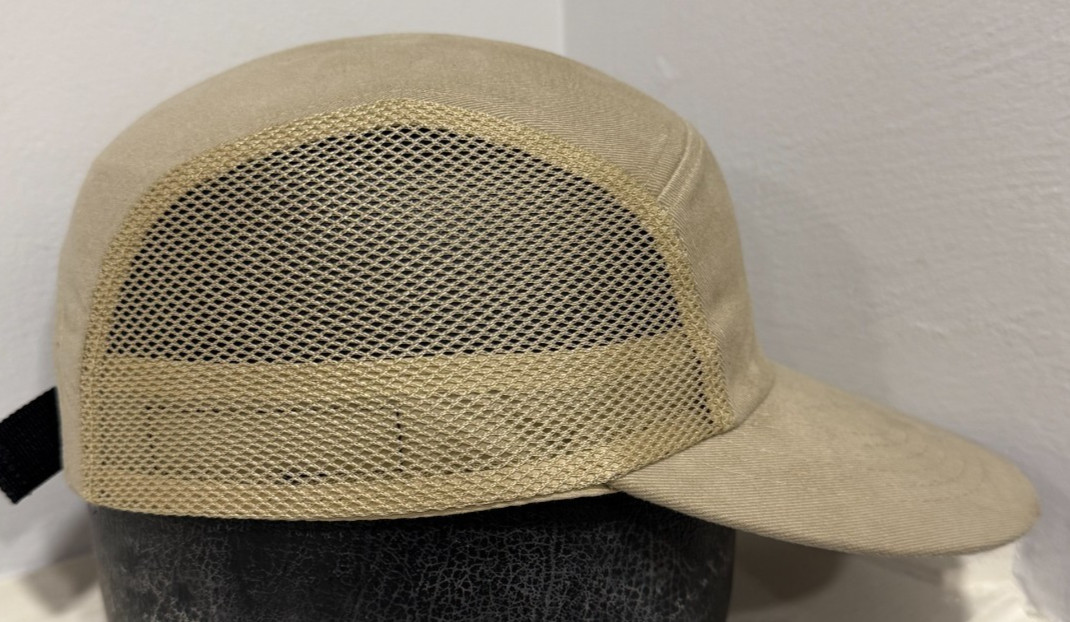 BiG Accessories Snap-Buckle Adjustable Running Hat Mesh Breathable Beige Cotton