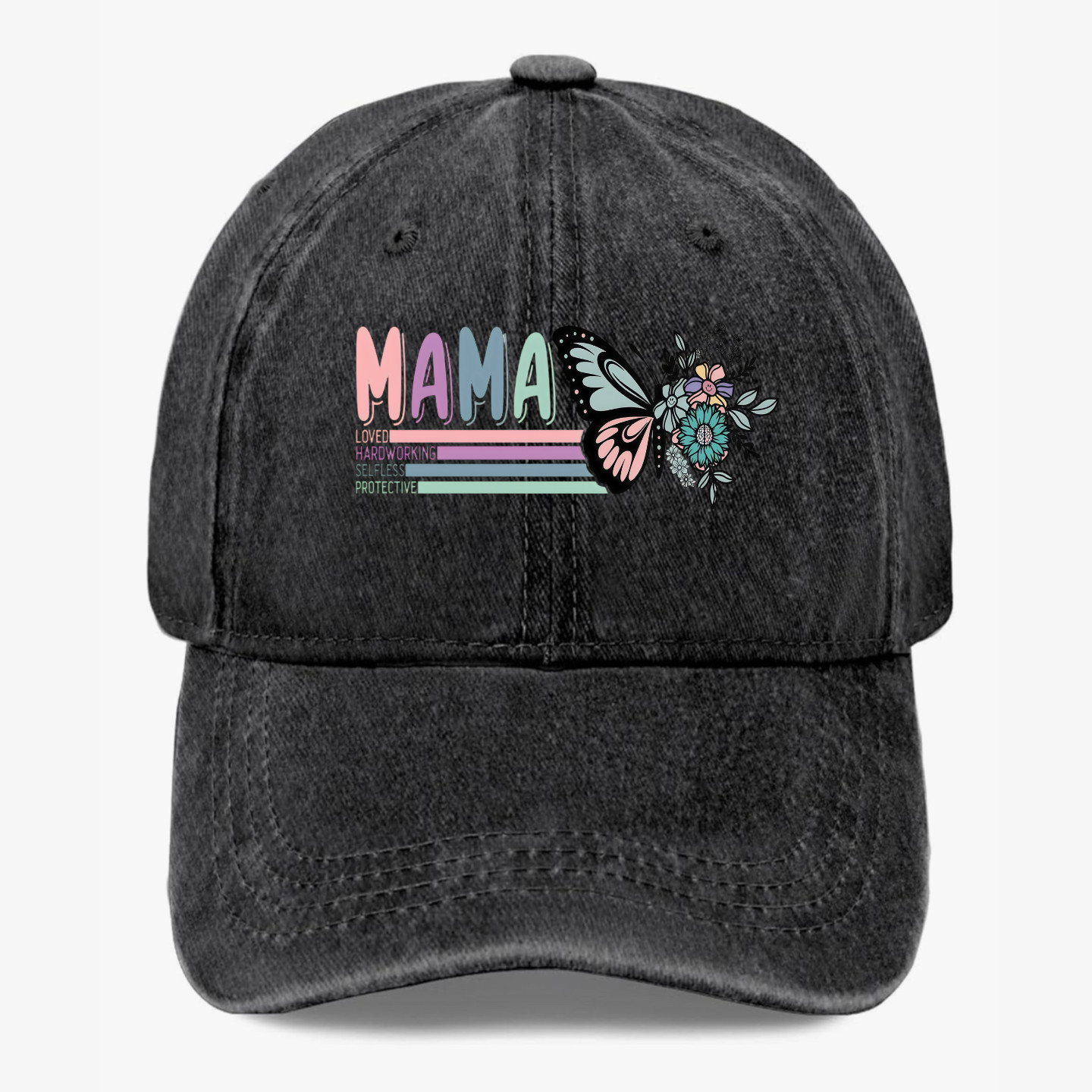 Floral Mama Hat Cute Mom Baseball Cap Mothers Day Gift Butterfly Women Dad Hat