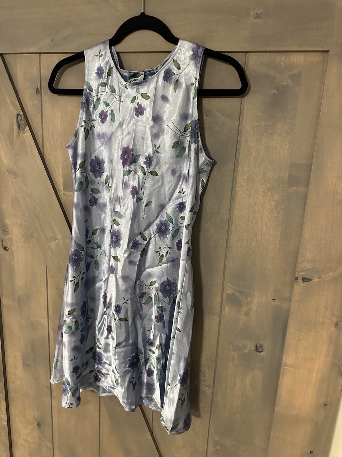 Y2K Vintage Breakin Loose Floral Satin Fairy Dress Juniors 7/8 Whimsigoth Grunge