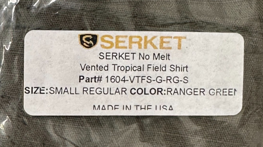 SERKET Tropical Weight No Melt Vented Field Shirt, W-2