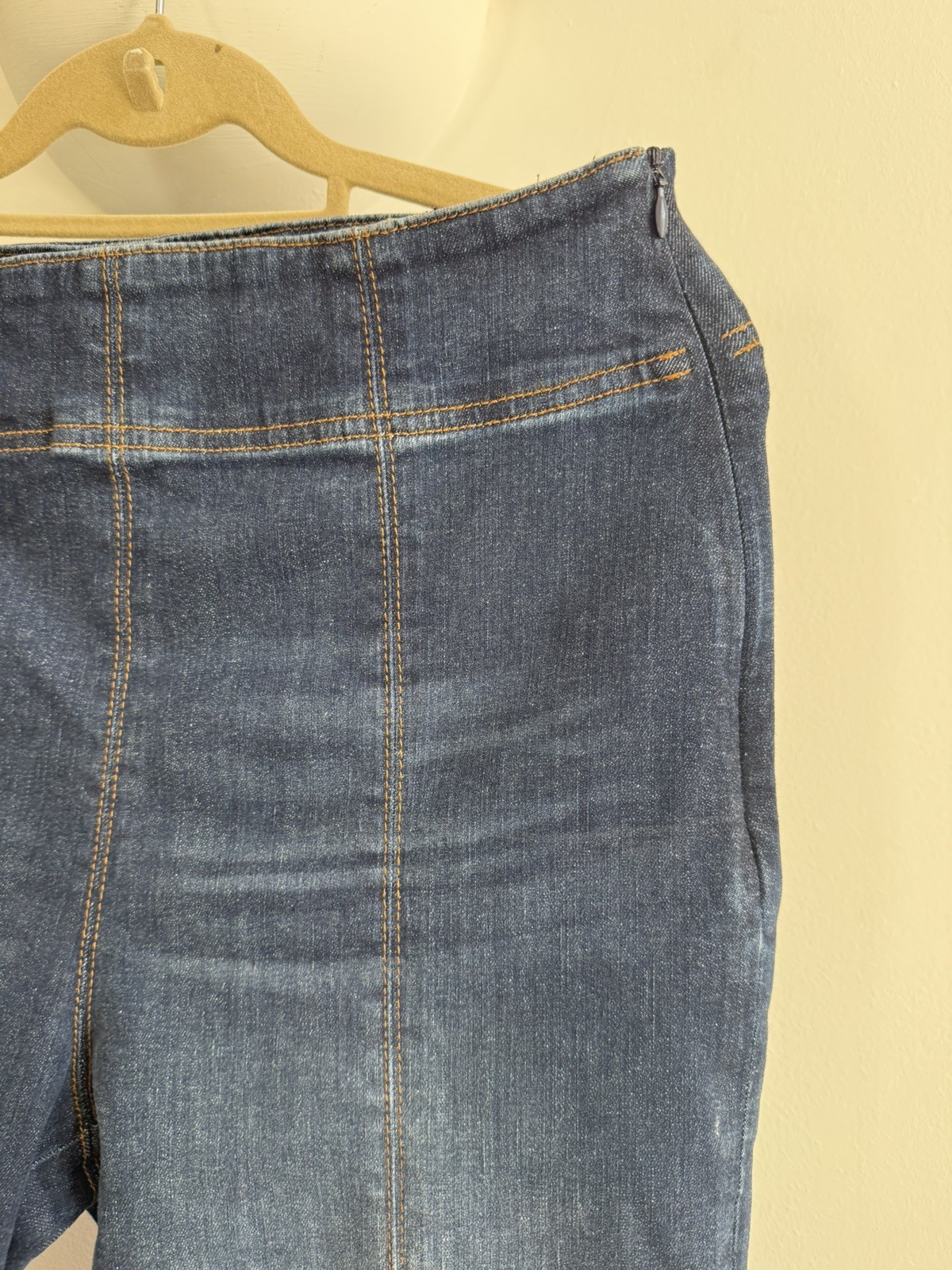 ME+EM Kick Flare Travel Jean Blue Stretch Denim Cotton Blend Women’s Sz 30