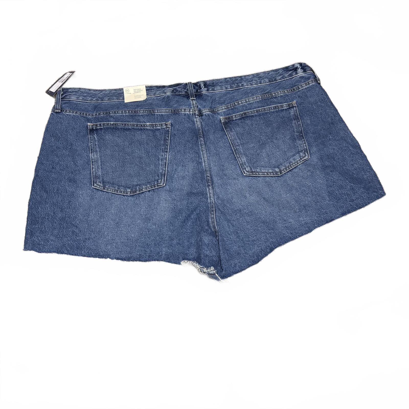 Lot of 2 NWT Universal Thread Plus Size 26 Jean Shorts Denim Black Blue 26W