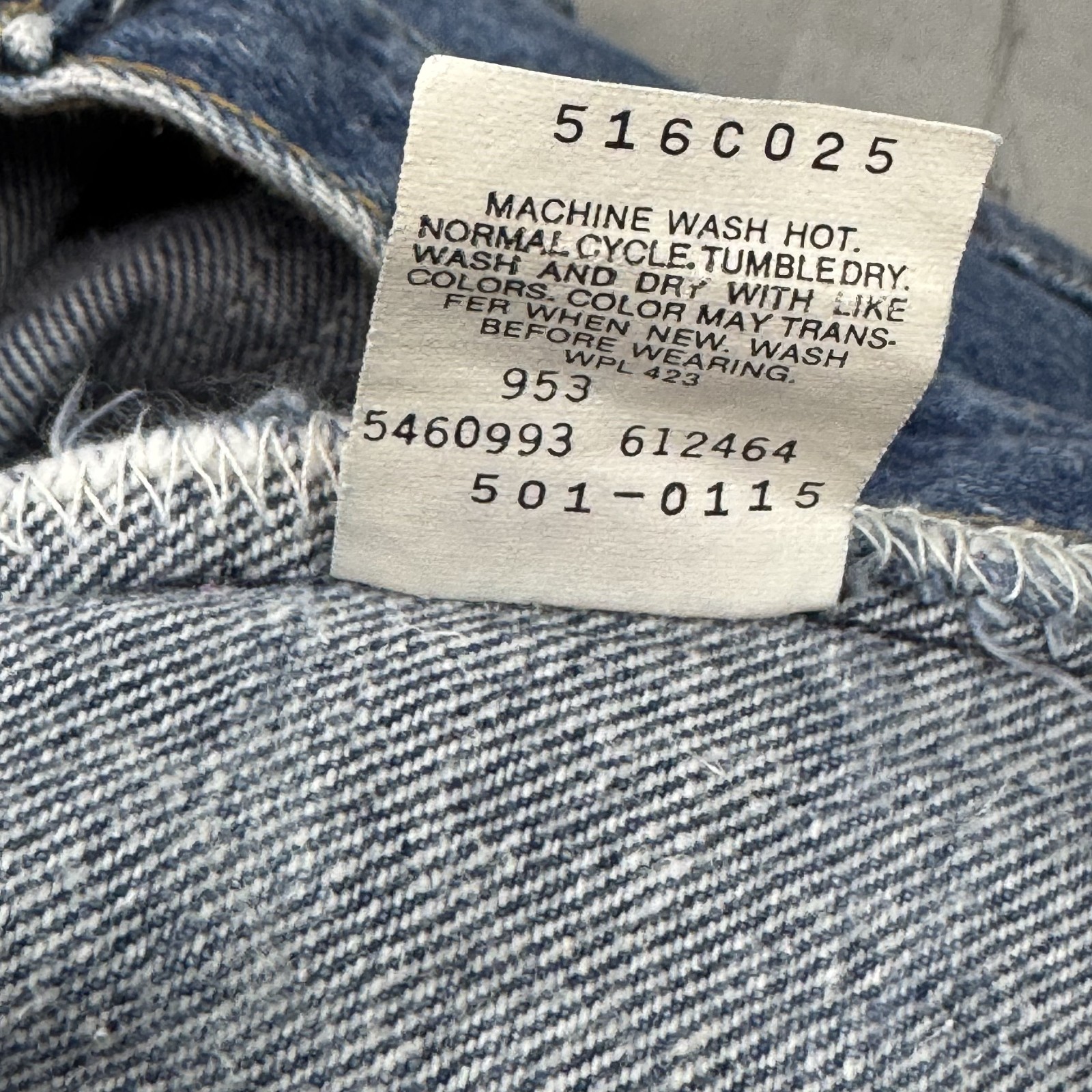Vintage Levis 501 Jeans Mens 28×36 Blue 90s Made USA Denim Pants (Tag31x36)