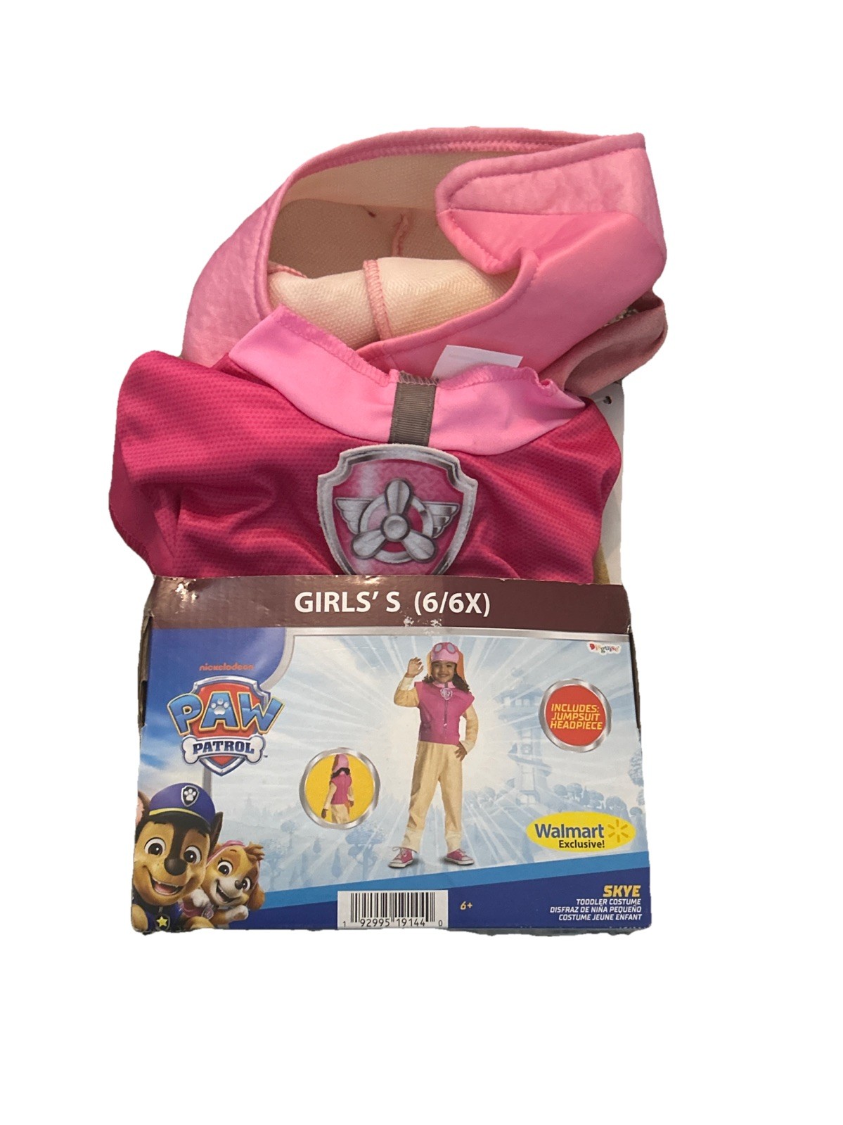 Paw Patrol Skye Halloween Costume for Children, Girl Size S (6-6X), by Disguise