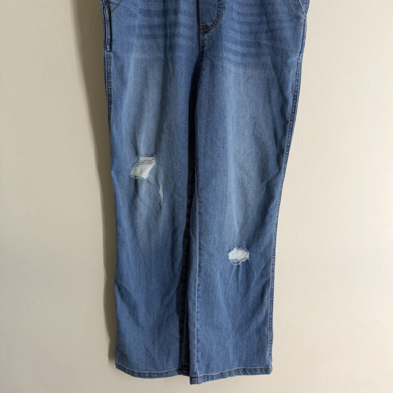 Y2K Charlotte by Cato denim bib overalls straight leg gardening womens 16 XL
