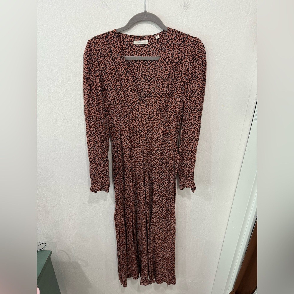 Doen Charleston Dress in Cherry Willow Print size XS