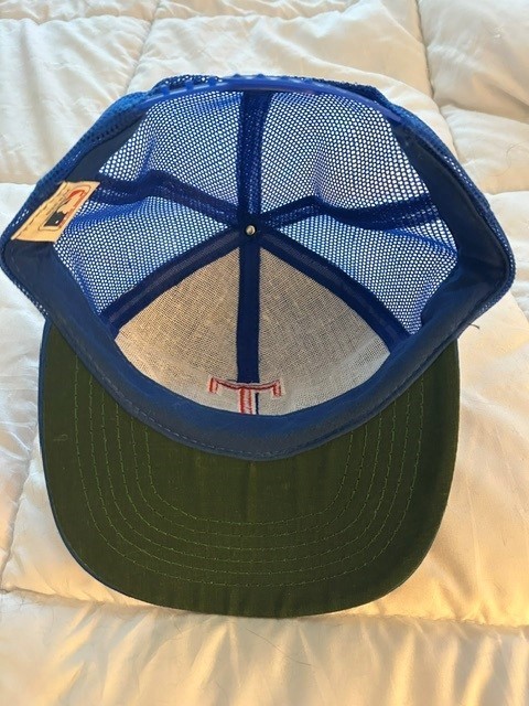 Vintage 1980s Blue Texas Rangers Mesh Snapback Truckers Hat
