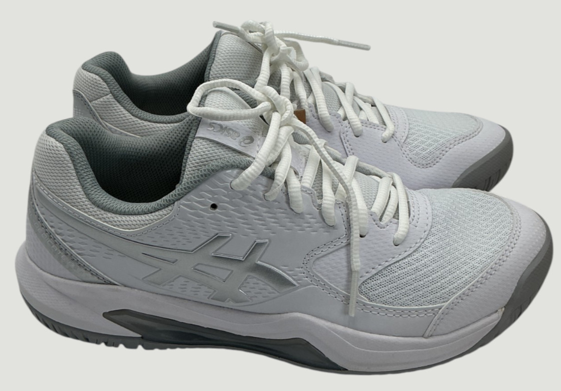 Asics Gel-Dedicate 8 Women’s Size 8.5 White/Silver Tennis Shoes NIB
