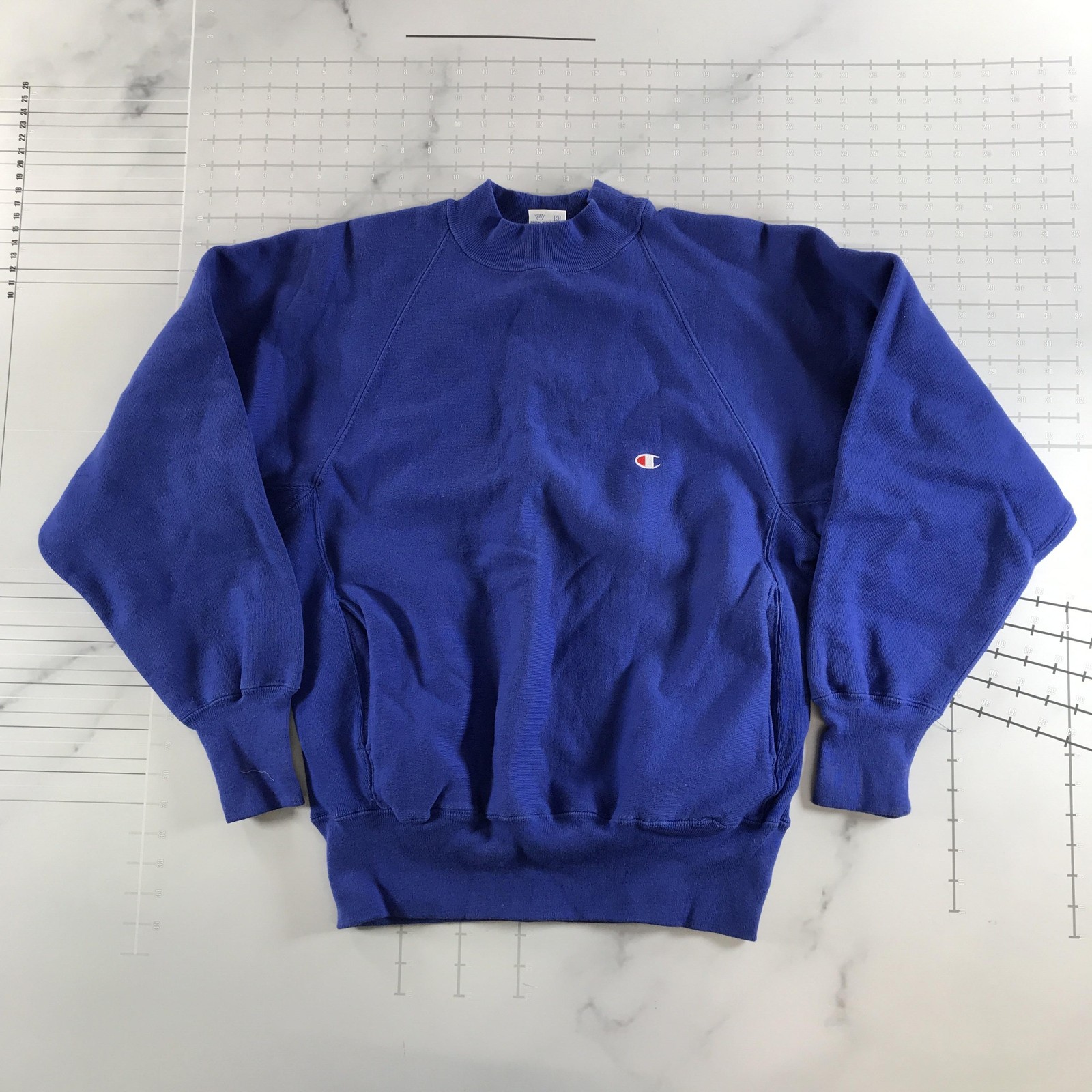Vintage Champion Sweatshirt Mens Medium Blue Reverse Weave Made USA Crew Neck